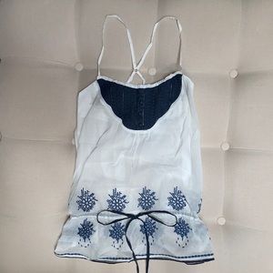 sheer spaghetti strap top with adjustable straps